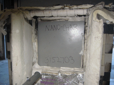 NanoChar Fire test Photos