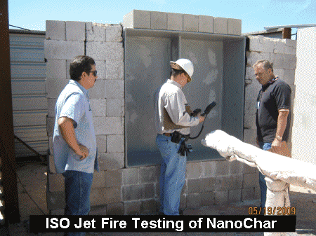 ISO Jet Fire 22899-1 Testing of Nanochar Intumescent Coating